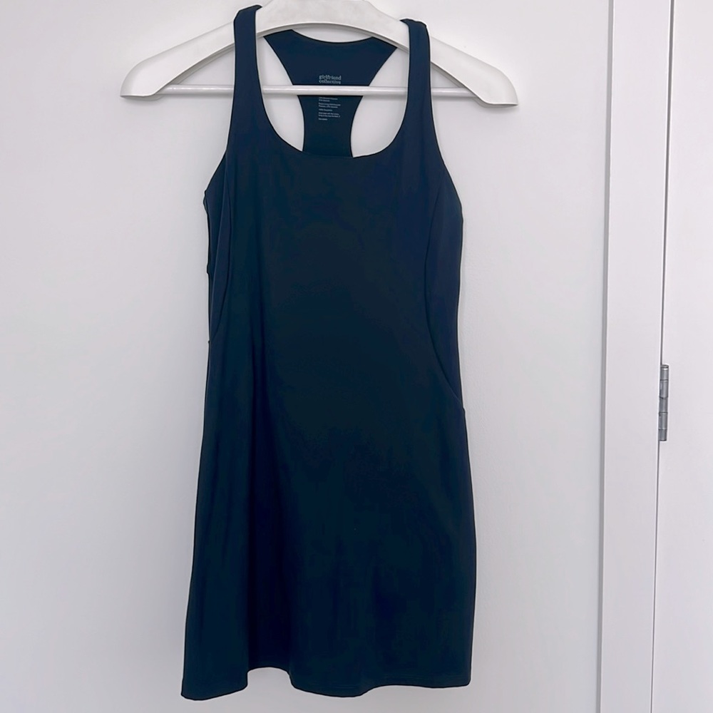 Girlfriend Collective Paloma Racerback Dress, Midnight, Size M